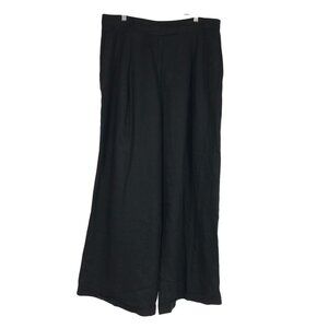 Wide Leg Black Women's Pants - Classic High-Rise Trousers